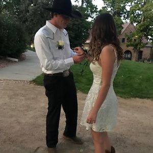 White lace dress